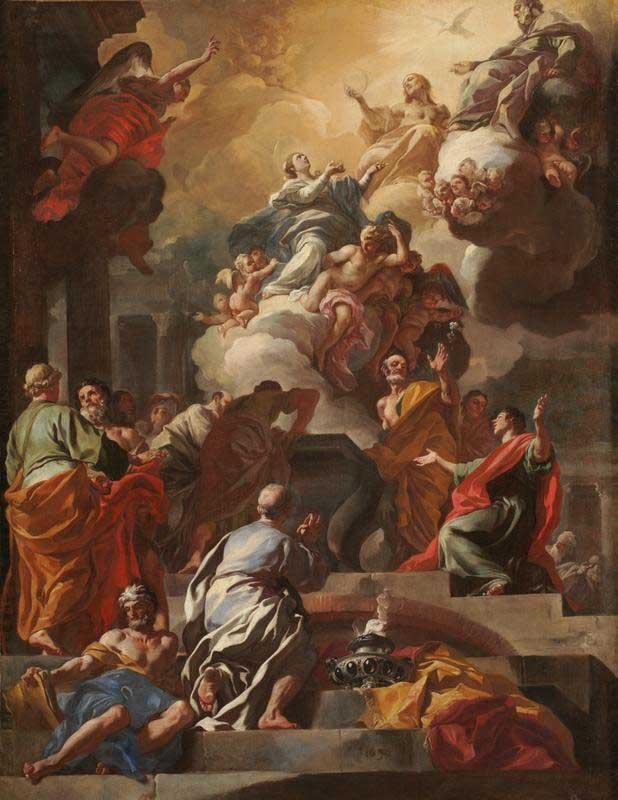 Francesco Solimena L Assomption et le Couronnement de la Vierge oil painting picture